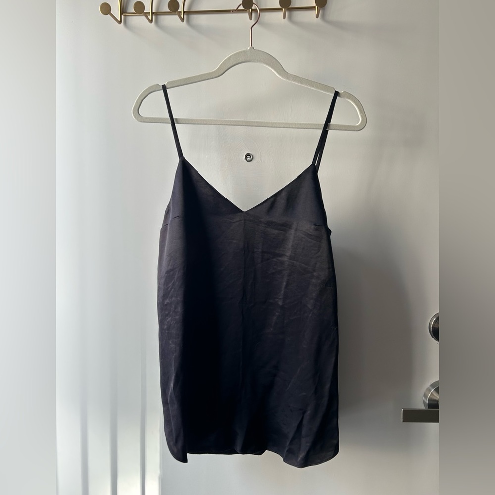 COS Dark Navy Blue Satin Camisole